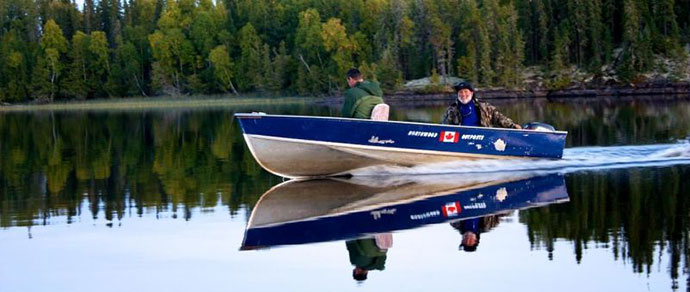 Taking to the water on Wapesi Lake in Northern Ontario, Canada