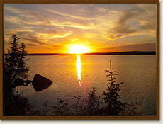 A Wapesi Lake sunset from the North Outpost
